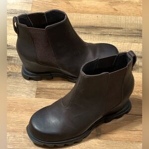 SOREL Women's Joan of Arctic Wedge III Chelsea Waterproof Leather Wedge